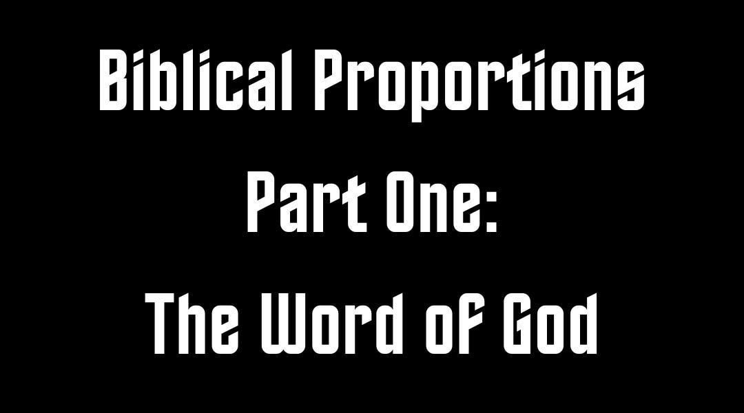 Biblical Proportions, part 1 by Josh Scott