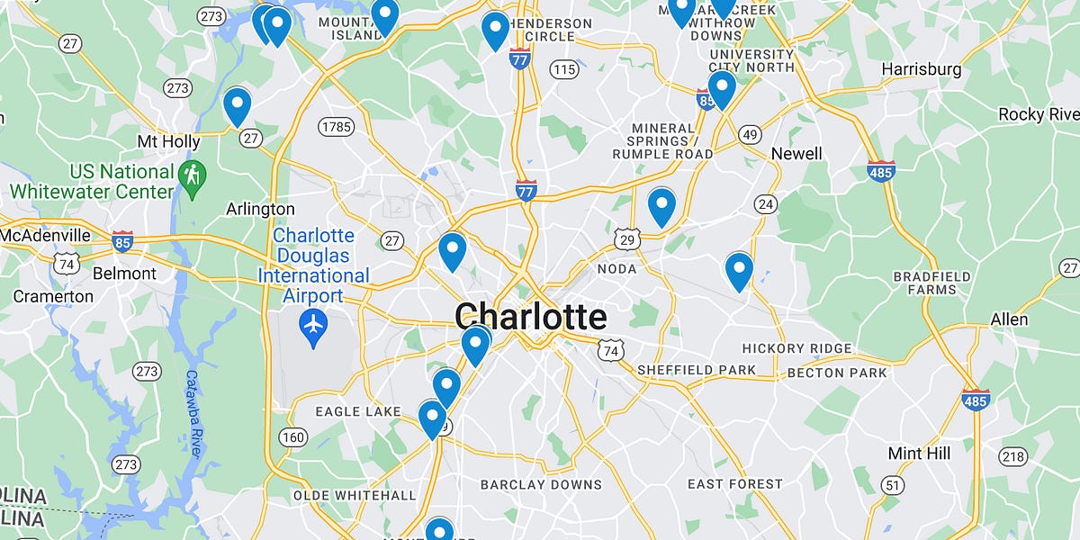 Charlotte rezoning petitions in August