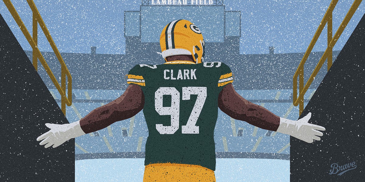 Kenny Clark is the man of the house - by Tyler Dunne