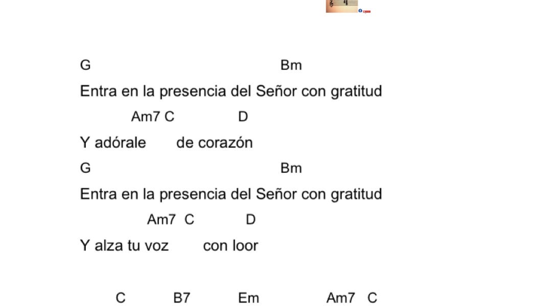Entra en la presencia del Señor - by Acordes de Alabanzas