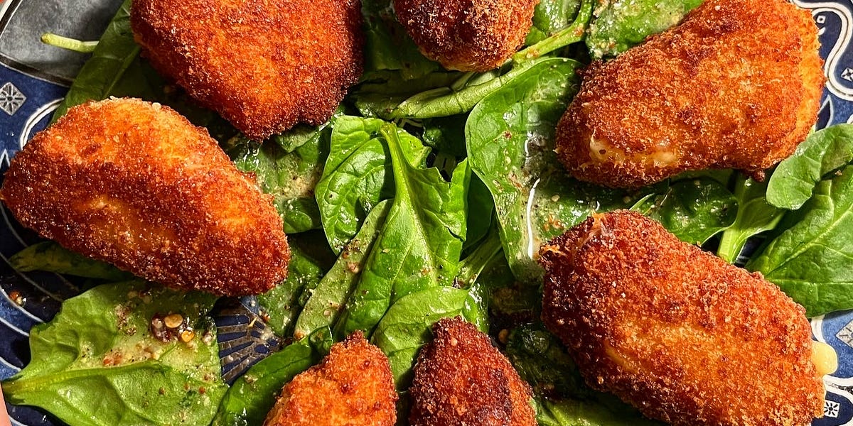 Fried brie bites by Anjali Sundaram Cooking For One