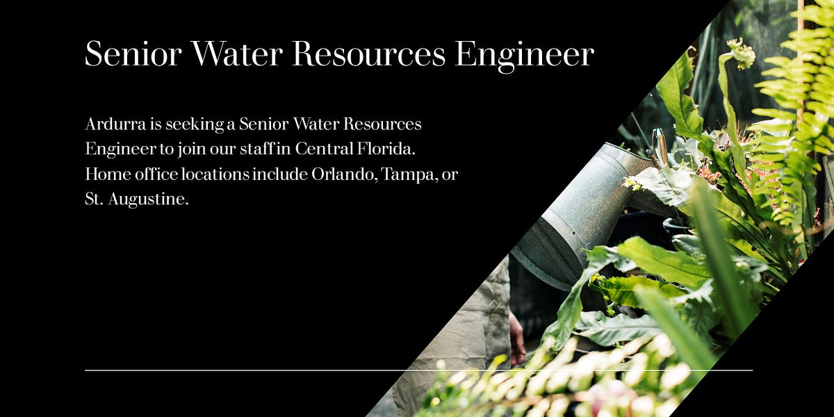 Current Opening Senior Water Resources Engineer