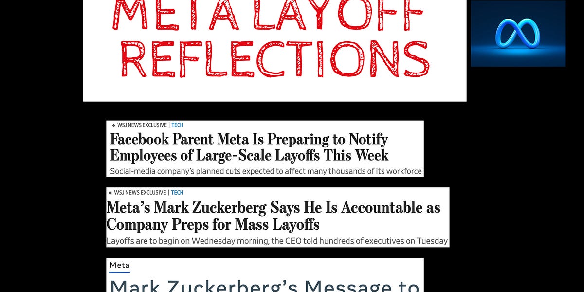 Meta Layoff Week Reflections by Andre Nader FAANG FIRE
