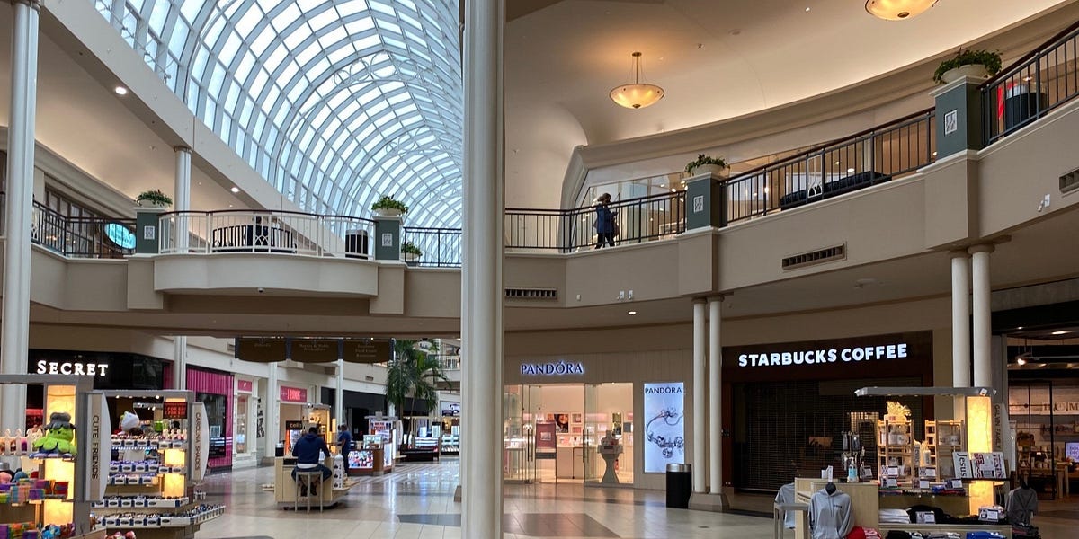 These days mall shopping is a hard sell