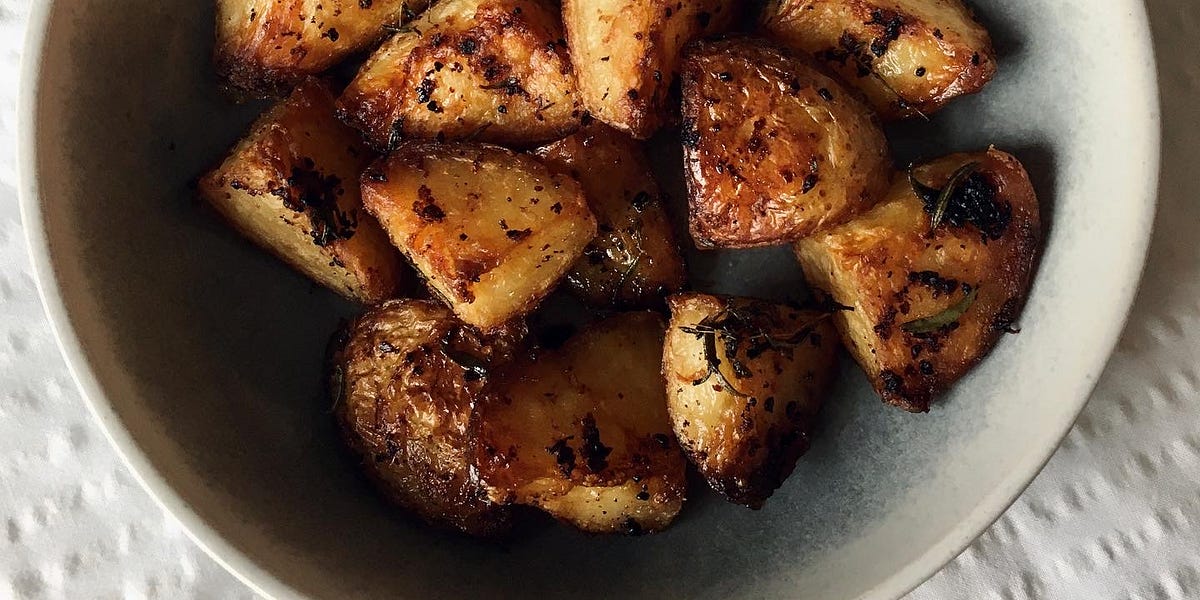 the secret to crispy roast potatoes by arielle