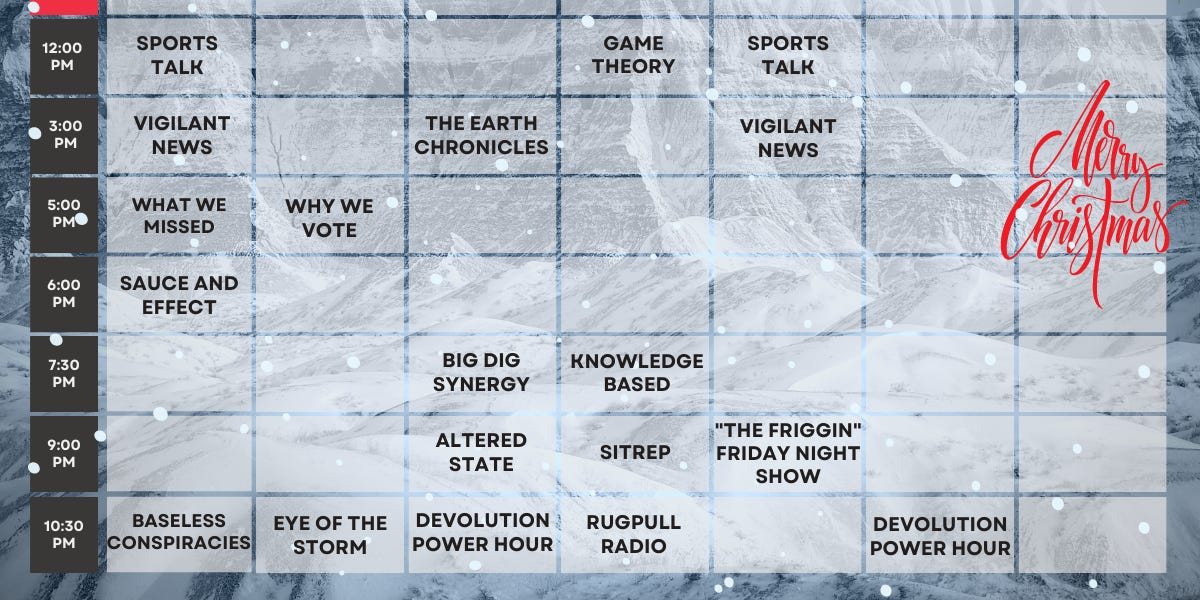 Badlands Media Show Schedule By Kitty Gillespie