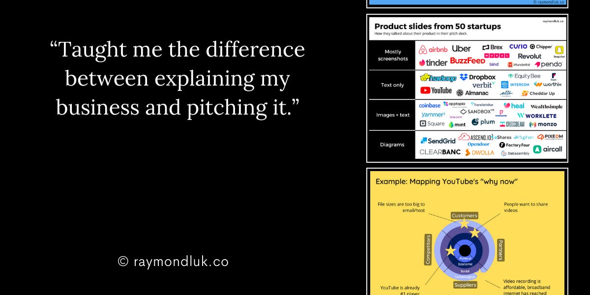 How to build a better pitch deck - by Raymond Luk