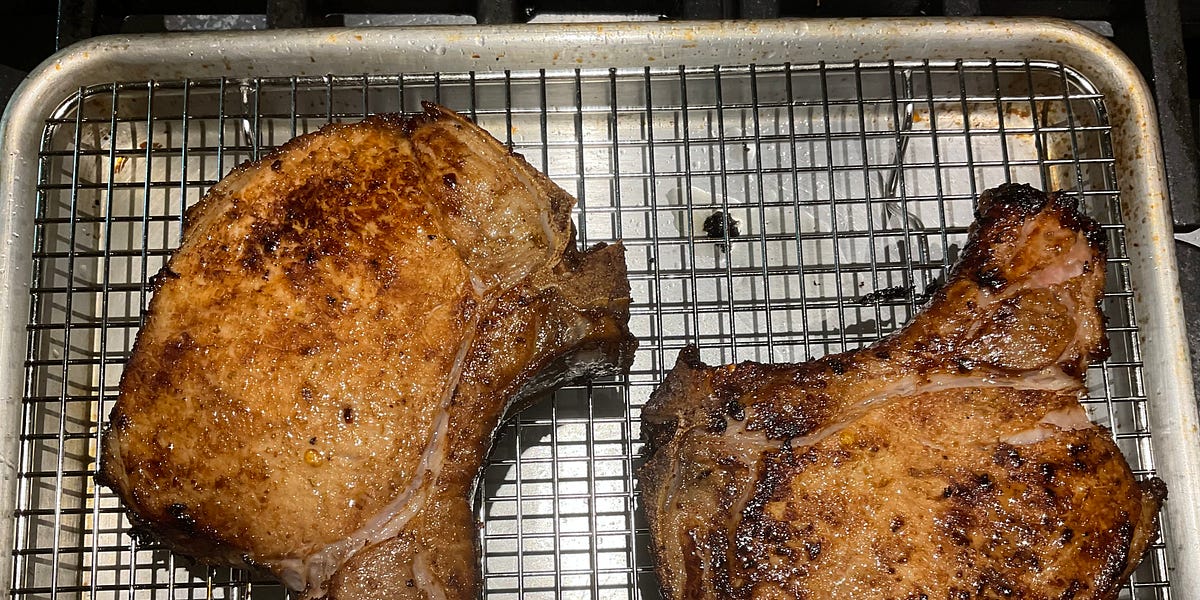 Cast Iron PanSeared Pork Chop DinnerFor Two