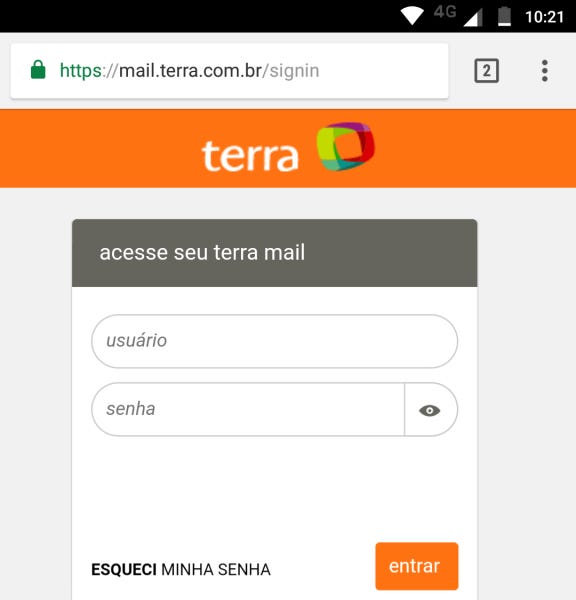 Credentials Management API - Terra Webmail