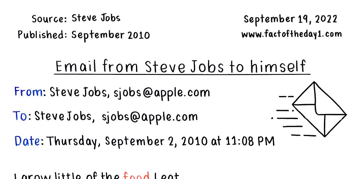 September 19 Email from Steve Jobs to himself