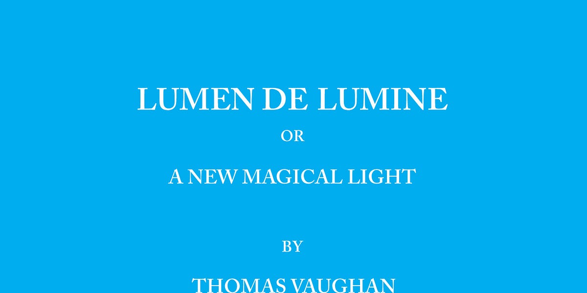 Lumen de Lumine by Allan Armstrong Allan’s Newsletter