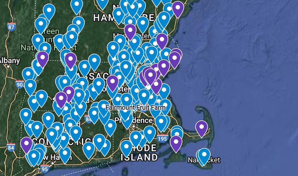 Cider Donut Map by Doug Greenfield Map of the Week