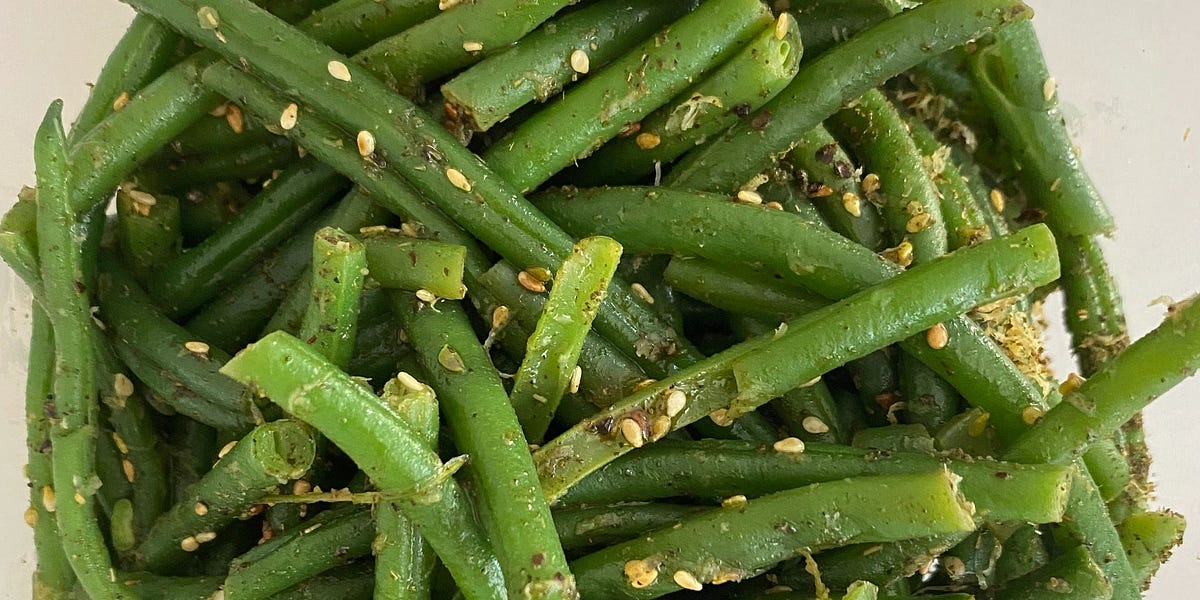 Za'atar String Beans by Brains & Bellies