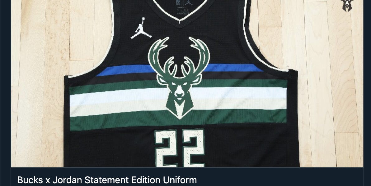 Blue stripe on bucks jersey 2025