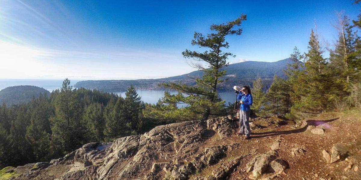 Hiking the Keats Island lookout on BC's Sunshine Coast