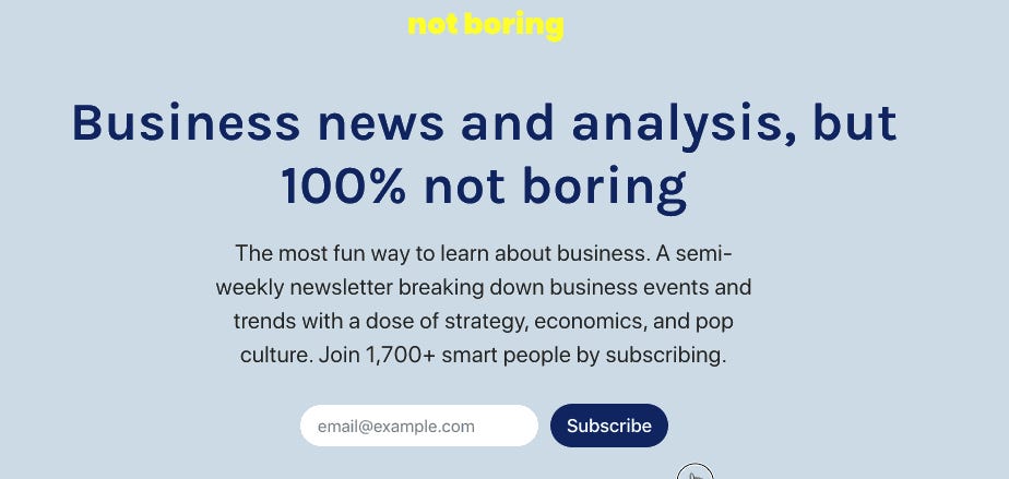 Introducing The Not Boring Homepage Introducing The Not Boring Homepage