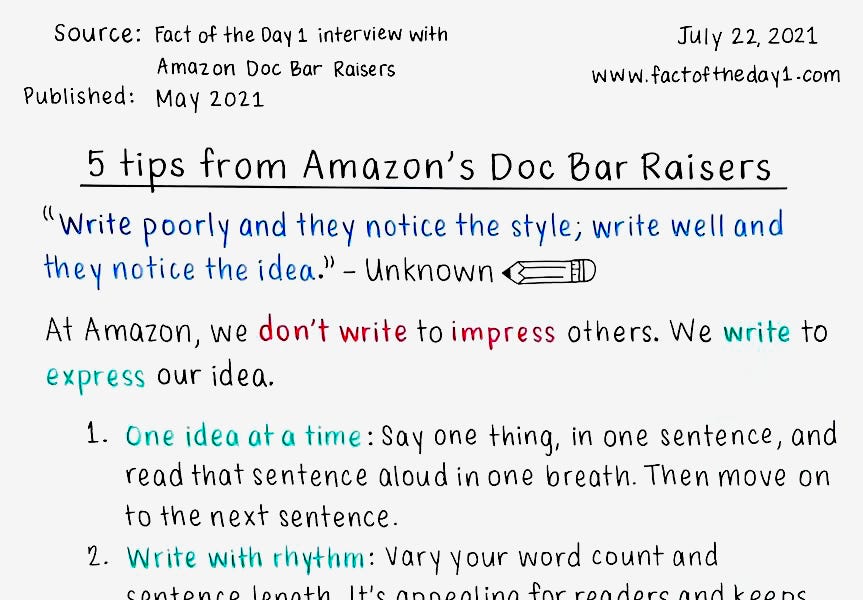 July 22 5 tips from Amazon’s Doc Bar Raisers