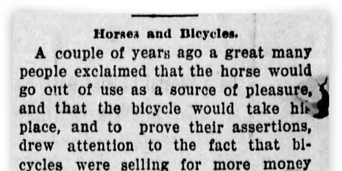 Horses and Bicycles Pessimists Archive Newsletter