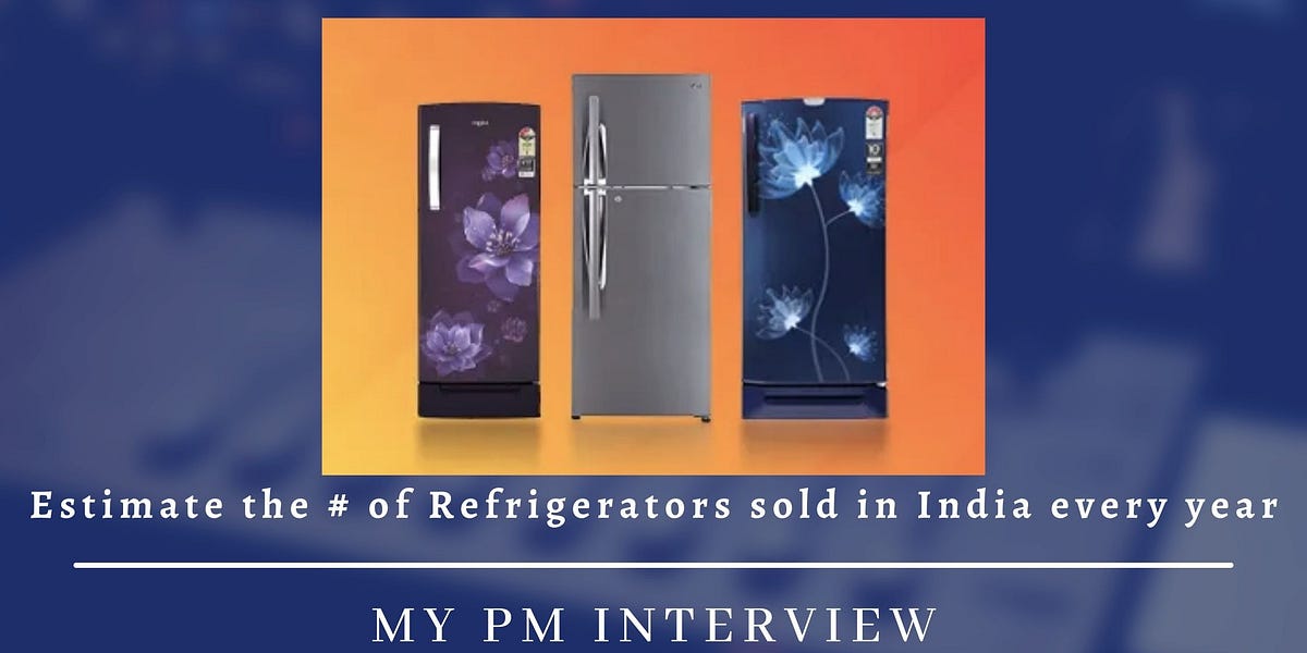 Estimation Number of Refrigerators sold in India every year