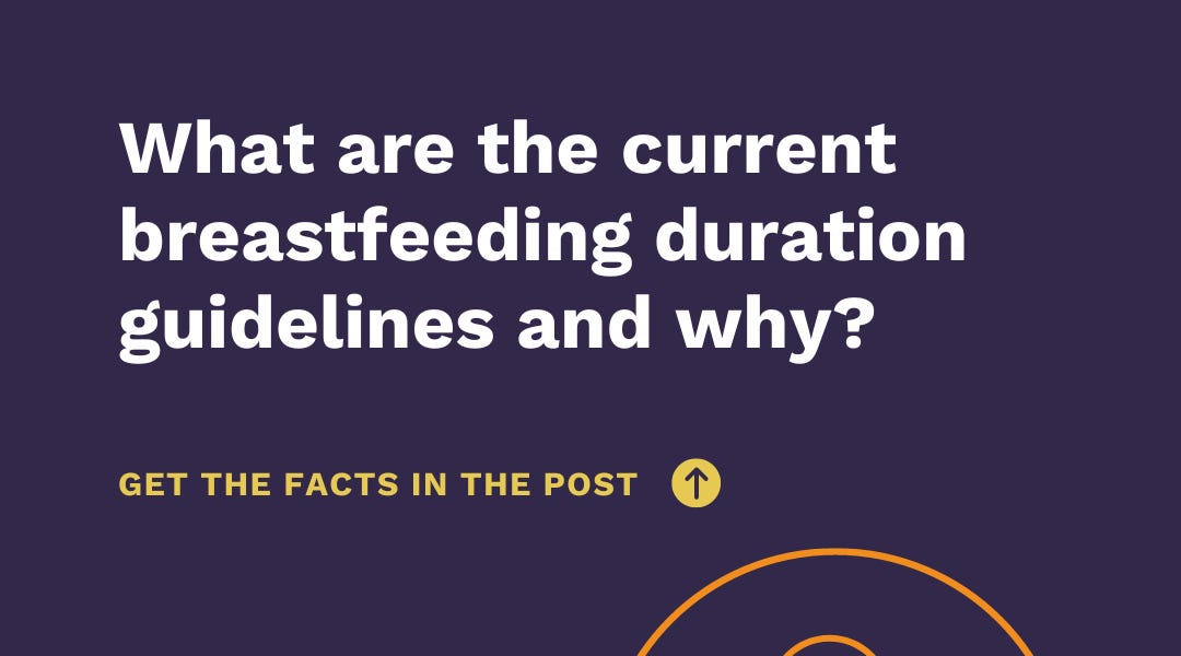 “Why is the current breast feeding at least 2 years?