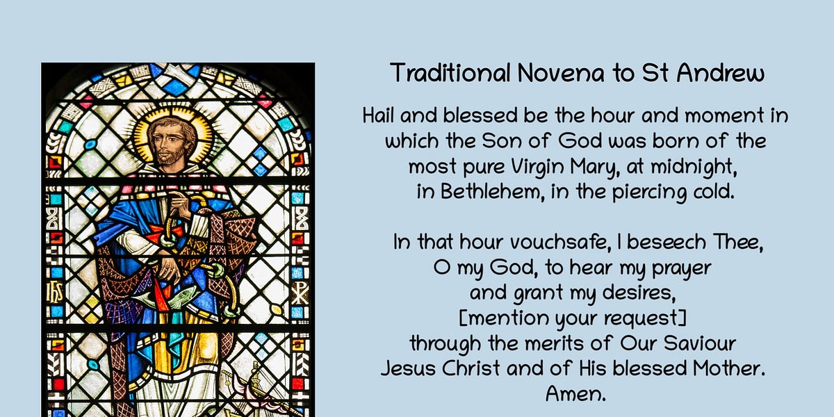 A traditional Novena to St Andrew St Moluag's Coracle