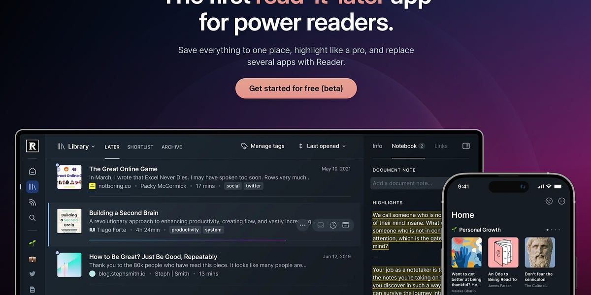 Wonder Tools 🔖 The best new reading app