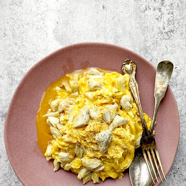 Scrambled Eggs with Lump Crab Meat