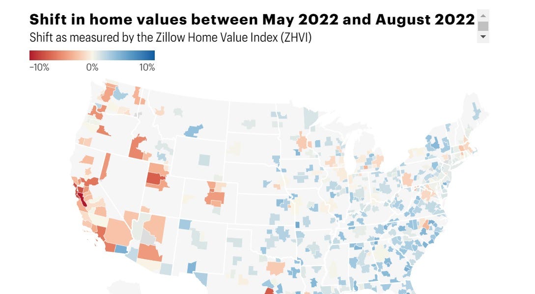 Where Home Prices Are Falling Most Precipitously