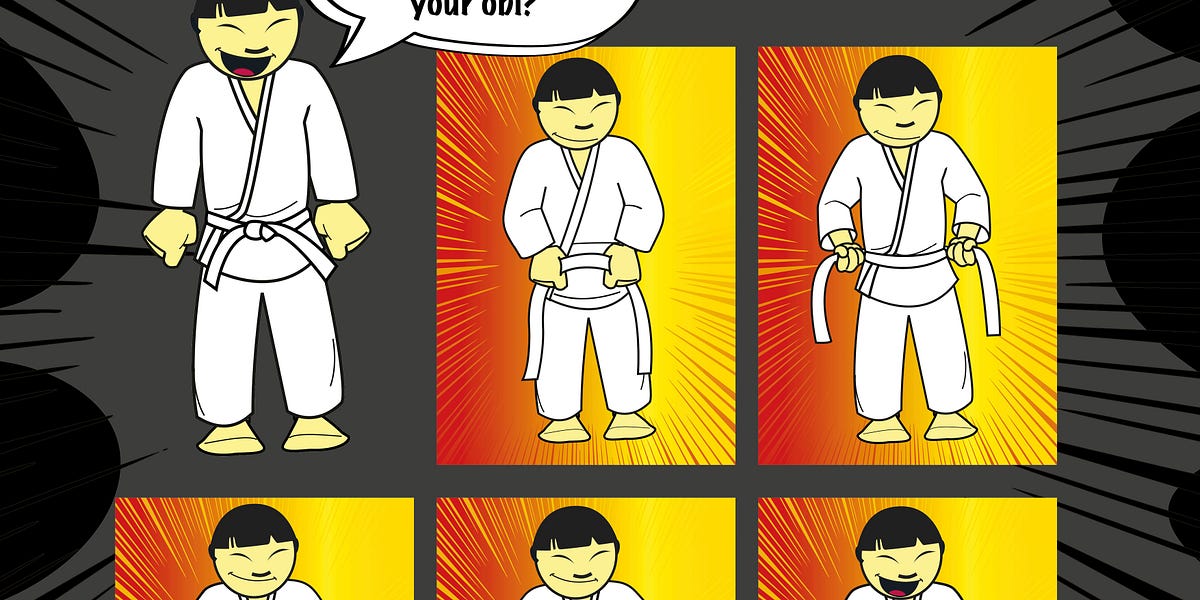 How to Tie Your Judo Belt Poster by Nicola Fairbrother