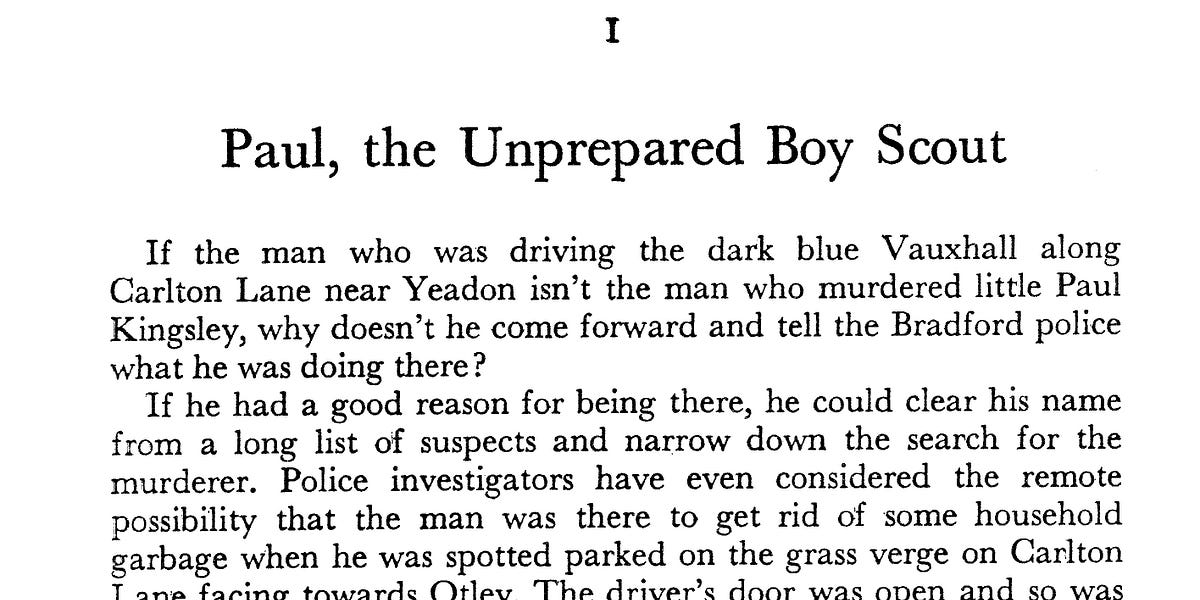 Paul Kingsley Assault and Death Bradford 1976