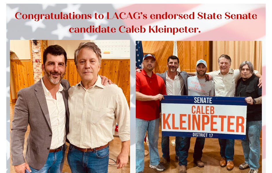 Congratulations to LACAG's endorsed State Senate candidate Caleb ...