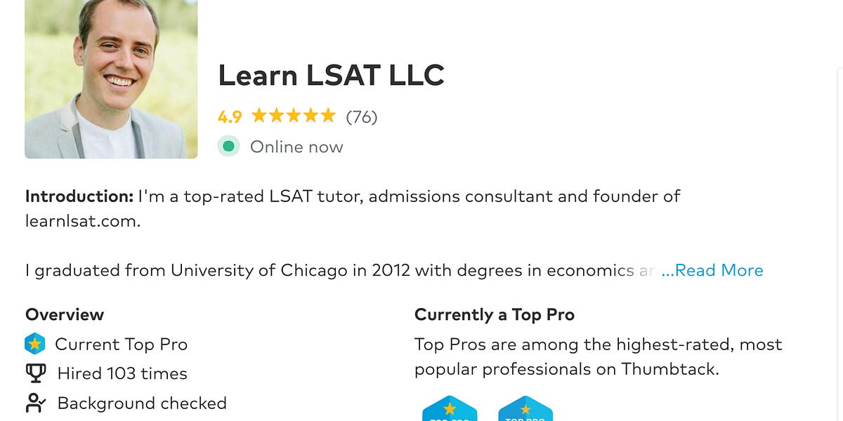 Are you on Thumbtack? by Max Youngquist Tutor Scale