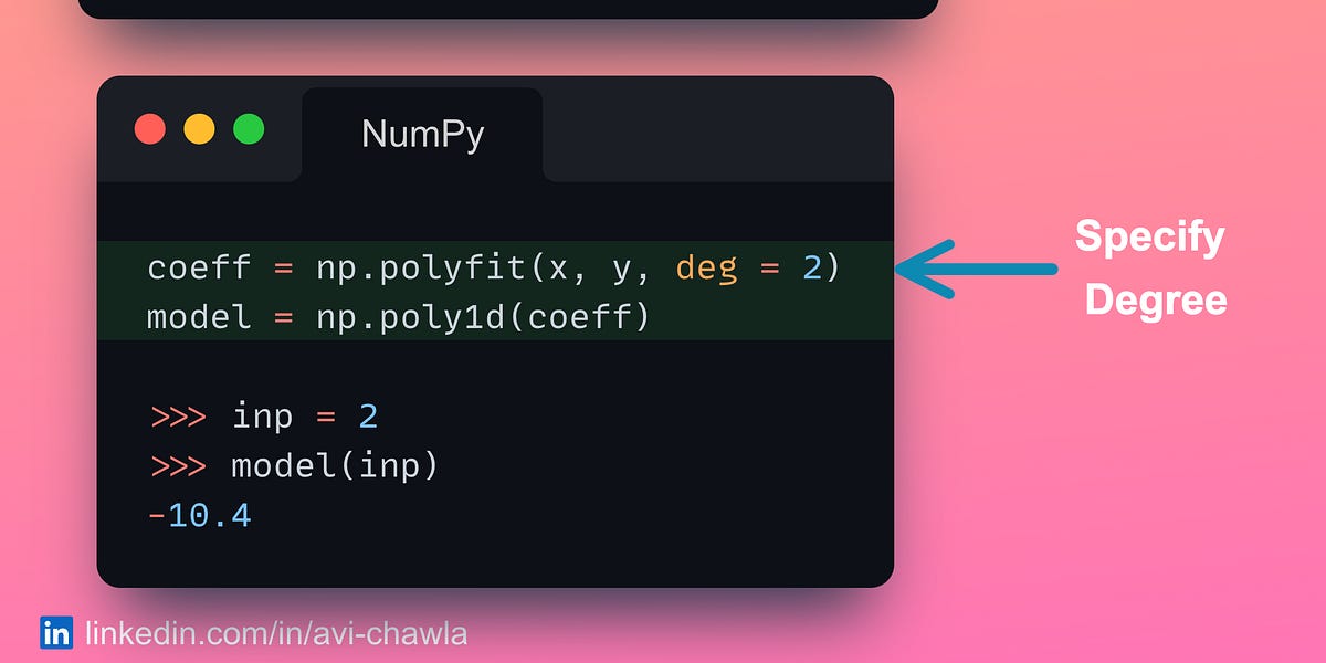 Polynomial Linear Regression with NumPy - by Avi Chawla