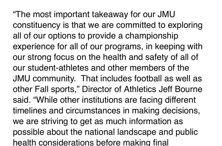 A closer look at JMU's attempt to build a fall football schedule from