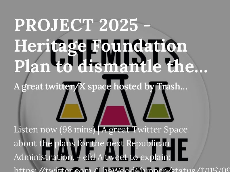 PROJECT 2025 - Heritage Foundation Plan to dismantle the Deep State Part 1