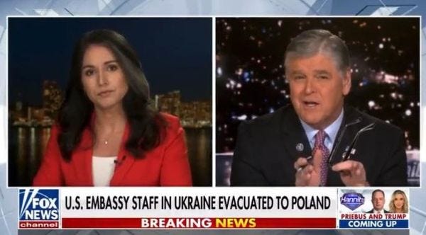 When Even Sean Hannity Is Pumping The Brakes On Your Pro Putin Propaganda You Are Tulsi Gabbard 