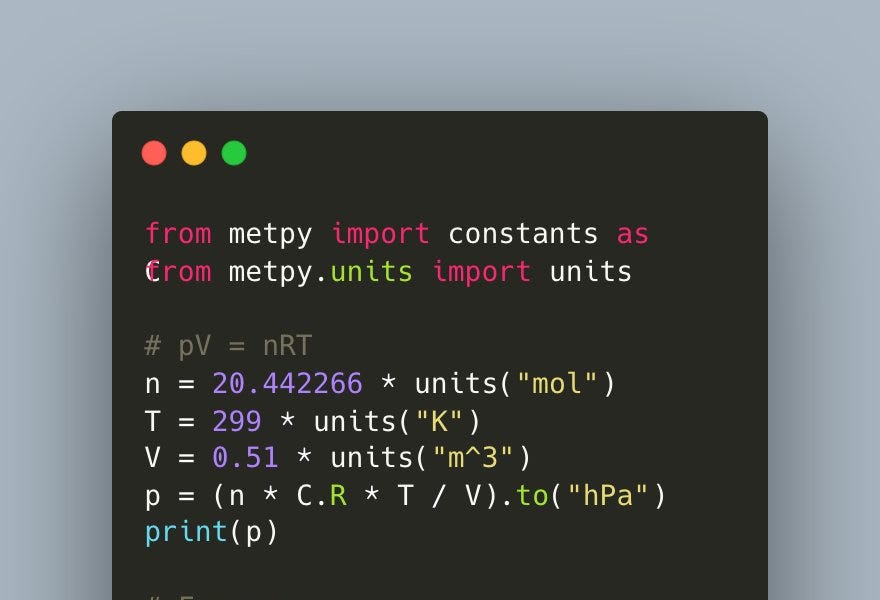 85. Want to use constants for formulas, without having to recall them ...