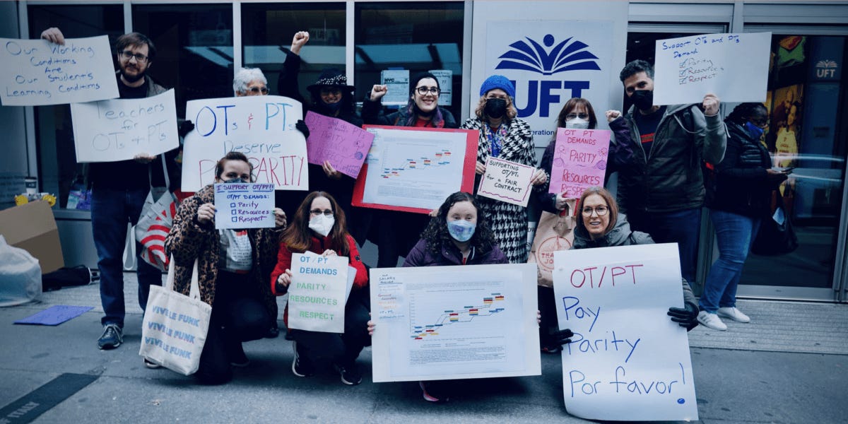 OT/PTs Continue to Fight for a Fair UFT Contract