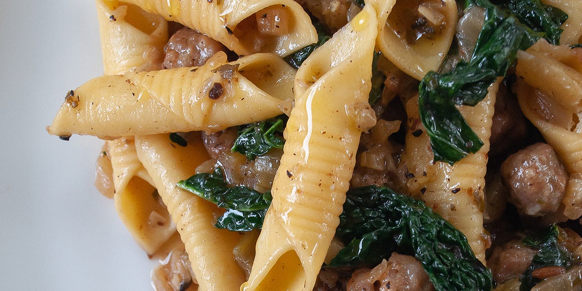 Garganelli with White Sausage Ragu - by The Good Room