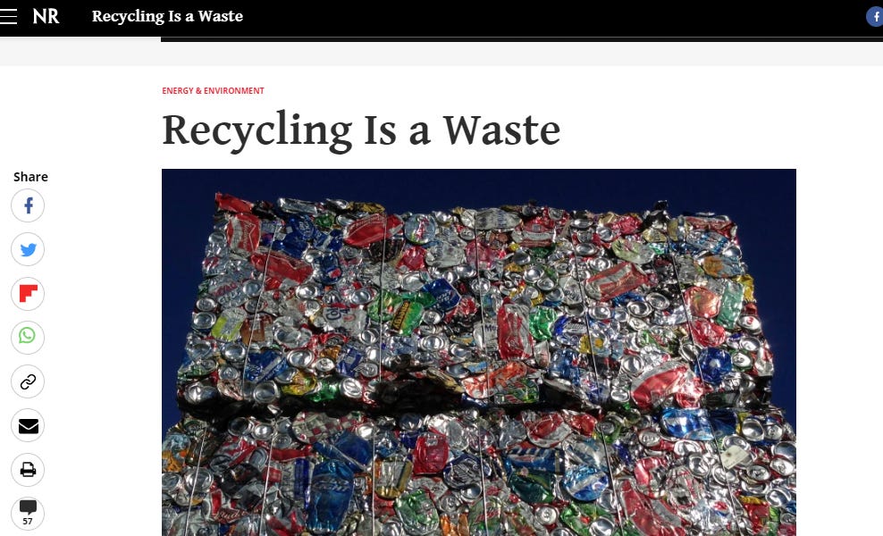 Is Recycling a Waste of Time? by Michael Coleman, Ph.D.