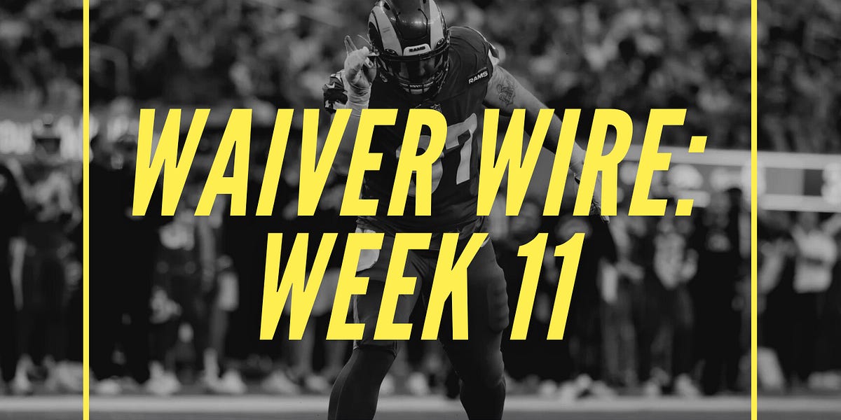 Waiver wire shop week 11