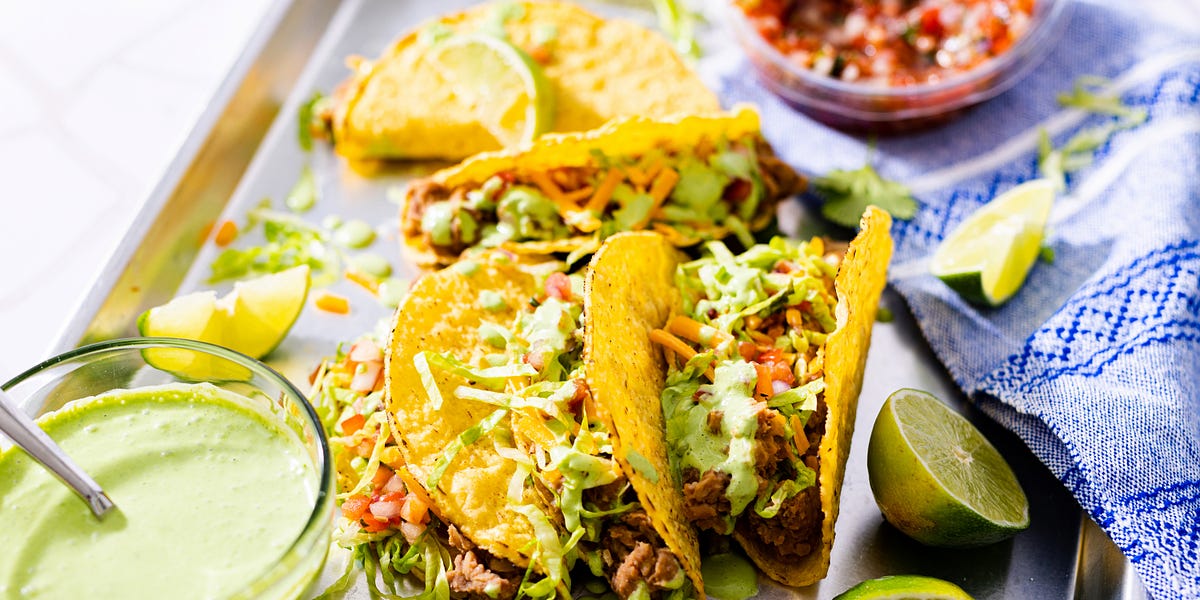 crunchy refried bean tacos - by Caroline Chambers