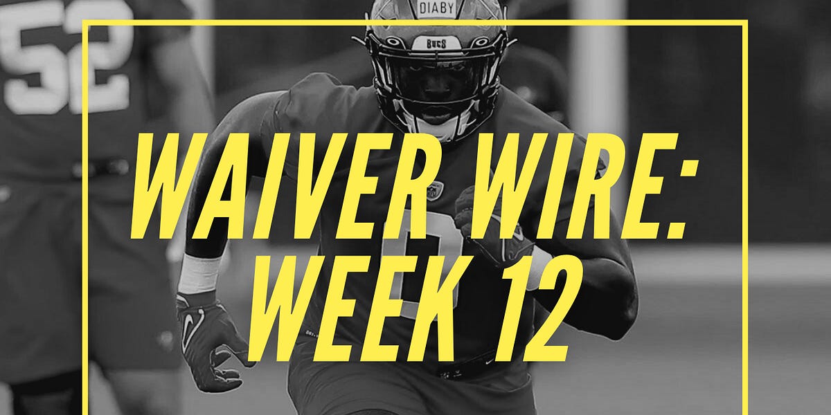 IDP Waiver Wire Week 12 by Jeff Pomazal The IDP Show