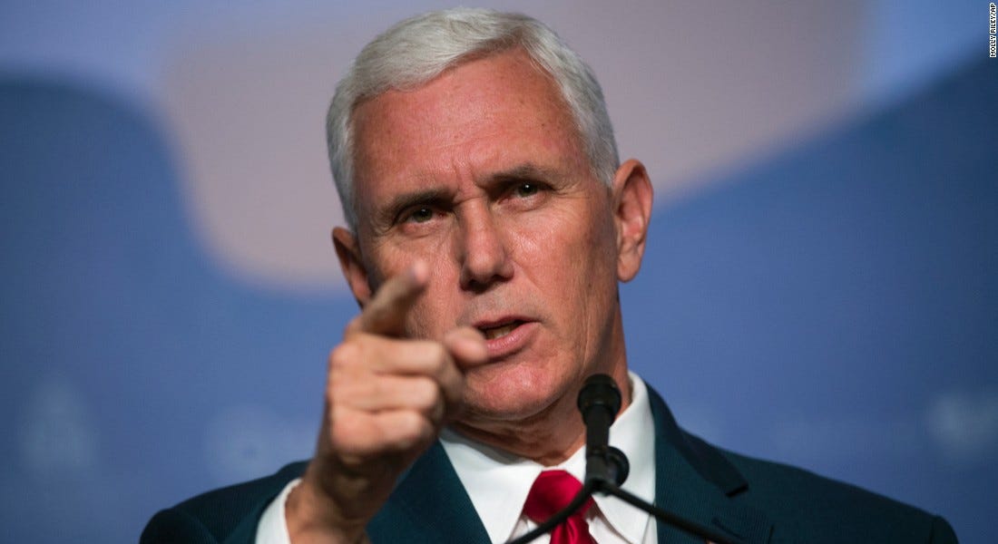 Mike pence outs himself as servant of the neocon warmongering