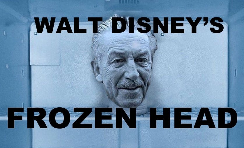 Walt Disney's frozen head - by Denis - DJ Camden