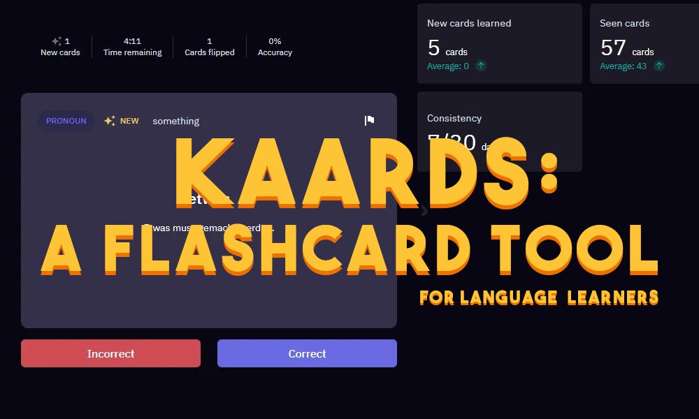 🃏 Kaards A Flashcard Tool for Language Learners