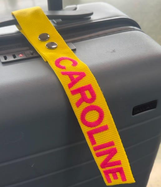 This loud $20 luggage tag stands the test of checking a bag
