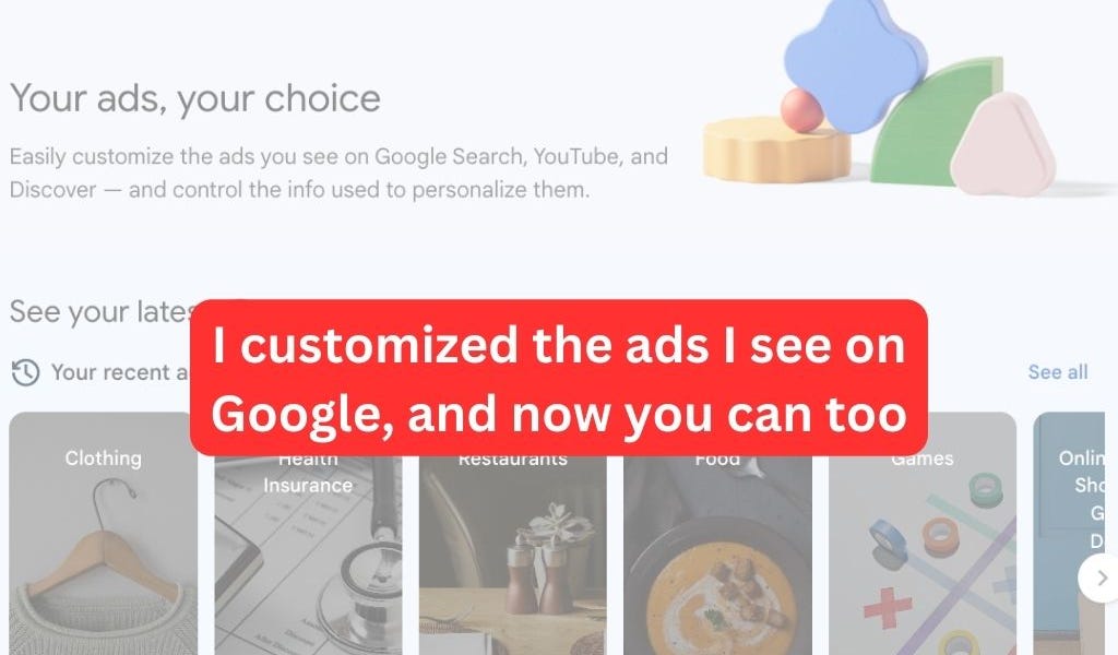 CUSTOMIZE YOUR ADS EXPERIENCE visual data 7