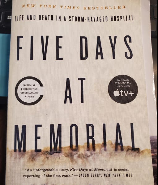 Five Days at Memorial by Marc C. Baker, CEM