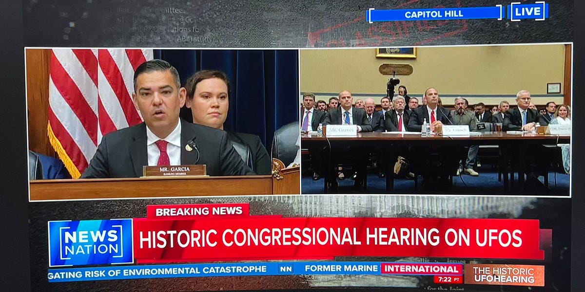 The Congressional UFO Hearing Was Held This Morning, And It Was Historic